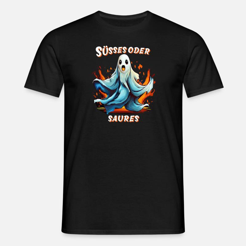 GEIST HALLOWEEN SÜSSES ODER SAURES - Männer T-Shirt - Schwarz