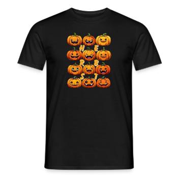 HERBST KÜRBIS - Männer T-Shirt - Schwarz - Vorne - AI Model Male 178 light (178cm)