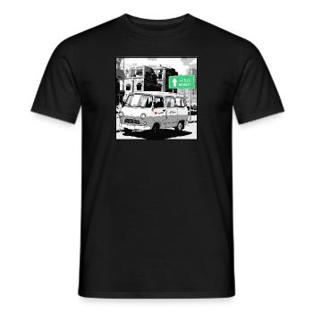PNG File - T-shirt homme - noir - Devant - AI Model Male 178 light (178cm)