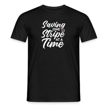 saving one stripe at a time Design - Männer T-Shirt - Schwarz - Vorne - AI Model Male 178 light (178cm)