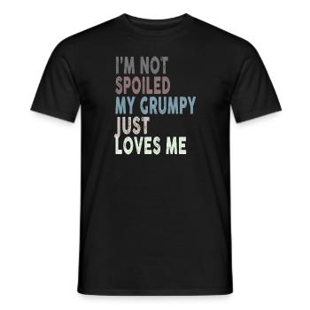 I'm Not Spoiled My Grumpy Just Loves Me Funny - Männer T-Shirt - Schwarz - Vorne - AI Model Male 178 light (178cm)
