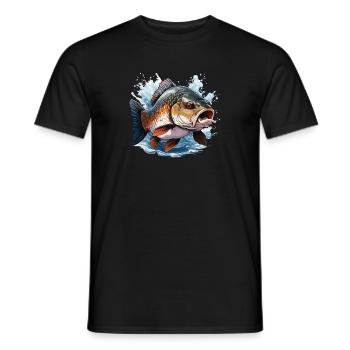 KARPFEN - Männer T-Shirt - Schwarz - Vorne - AI Model Male 178 light (178cm)