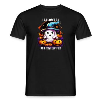 HALLOWEEN I AM A VERY DEAR SPIRIT - Men's T-Shirt - black - Front - AI Model Male 178 light (178cm)