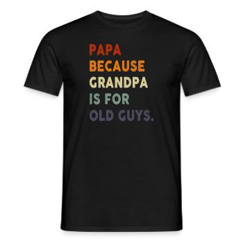 Cool Grand-père Grand-père Papa Parent Fête des pères - T-shirt homme - noir - Devant - AI Model Male 178 light (178cm)