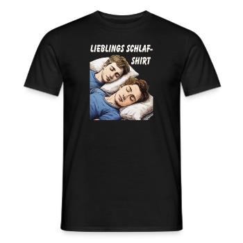 CHEMISE DE NUIT PRÉFÉRÉE - T-shirt homme - noir - Devant - AI Model Male 178 light (178cm)