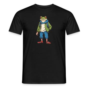 Frog - Men's T-Shirt - black - Front - AI Model Male 178 light (178cm)