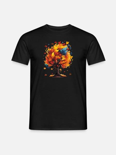 AUTUMN TREE - Men's T-Shirt - black