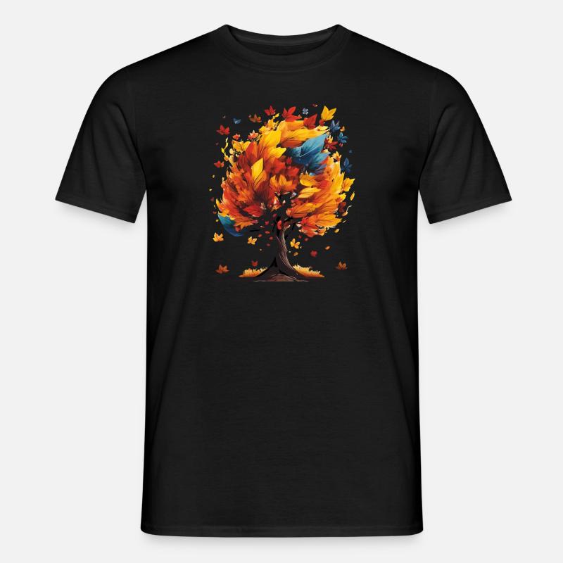 HERBST BAUM - Männer T-Shirt - Schwarz