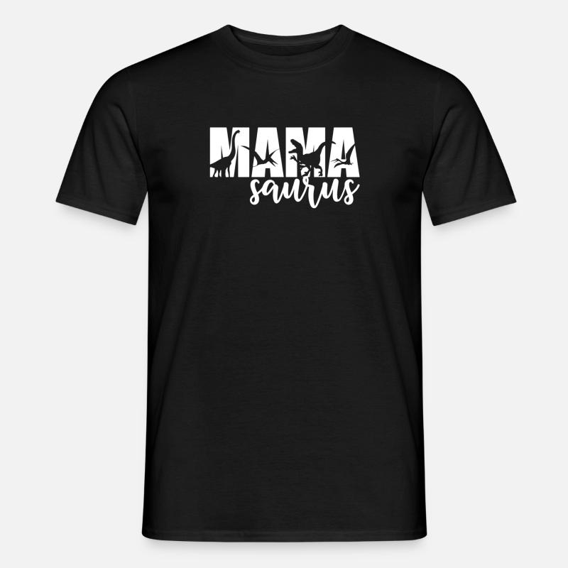 MamaSaurus T-rex Dinosaur Funny Mama Saurus - Männer T-Shirt - Schwarz
