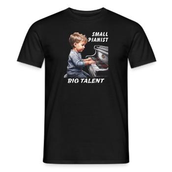 PIANO BOY SMALL PIANIST BIG TALENT - Men's T-Shirt - black - Front - AI Model Male 178 light (178cm)