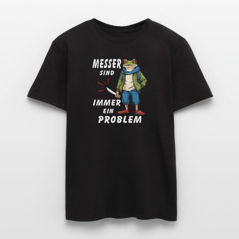 FROSCH MESSER SIND IMMER EIN PROBLEM Männer T-Shirt