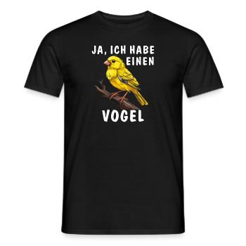 JA, ICH HABE EINEN VOGEL - Männer T-Shirt - Schwarz - Vorne - AI Model Male 178 light (178cm)