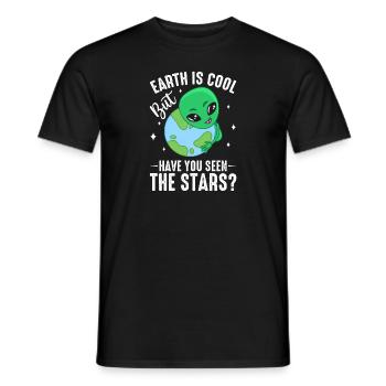 Erde & Aliens - Männer T-Shirt - Schwarz - Vorne - AI Model Male 178 light (178cm)