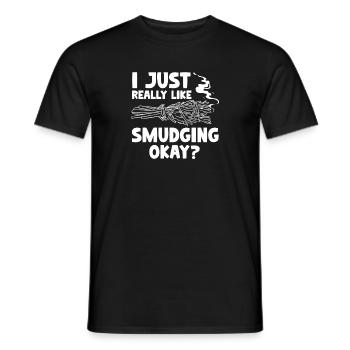 I Just Really Like Smudging Okay Native American - Men's T-Shirt - black - Front - AI Model Male 178 light (178cm)