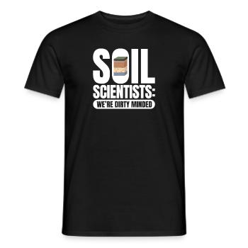 Soil Scientist Were Dirty Minded Agricultural - Men's T-Shirt - black - Front - AI Model Male 178 light (178cm)