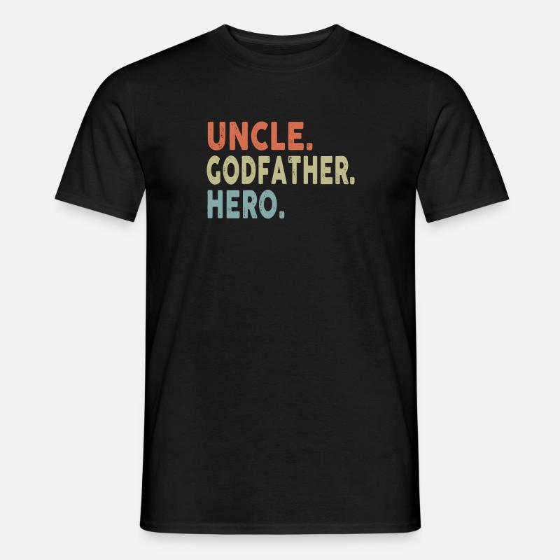 Onkel Pate Held - Männer T-Shirt - Schwarz