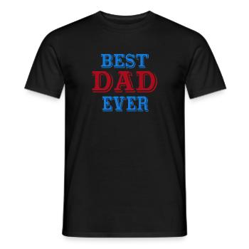 Best Dad Ever Fathers Day Gift - Männer T-Shirt - Schwarz - Vorne - AI Model Male 178 light (178cm)