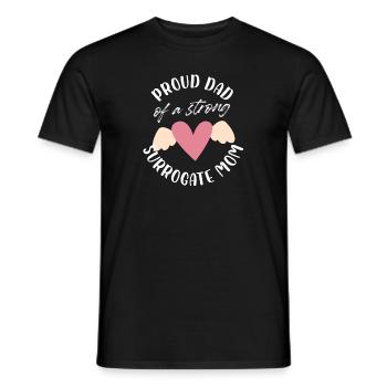 fier papa d’une mère porteuse forte Design - T-shirt homme - noir - Devant - AI Model Male 178 light (178cm)