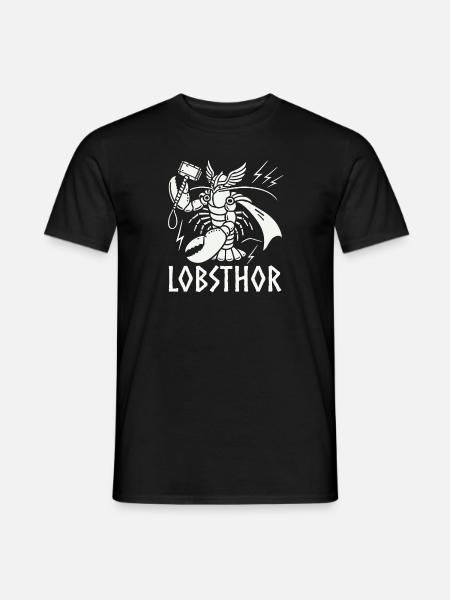 Lobster lobsthor funny viking sea fish valhalla - Men's T-Shirt - black