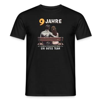 9 YEARS A GOOD TEAM MAN WOMAN - Men's T-Shirt - black - Front - AI Model Male 178 light (178cm)