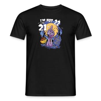 Zombie zum 22. Geburtstag - 21 + Zombie Finger für - Männer T-Shirt - Schwarz - Vorne - AI Model Male 178 light (178cm)