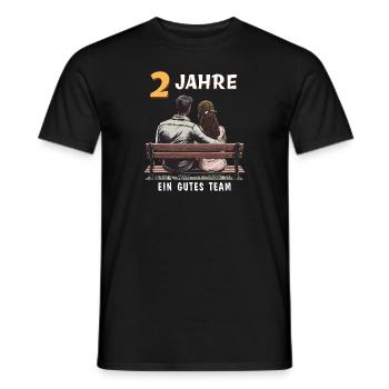 2 ANS D’UNE BONNE ÉQUIPE HOMME FEMME - T-shirt homme - noir - Devant - AI Model Male 178 light (178cm)