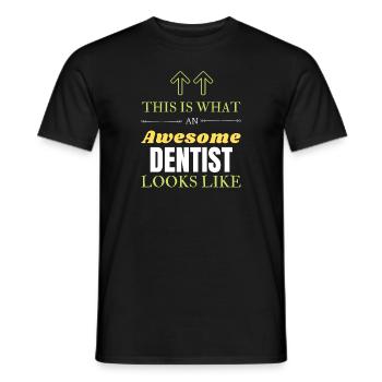 So sieht ein großartiger Zahnarzt aus - Männer T-Shirt - Schwarz - Vorne - AI Model Male 178 light (178cm)