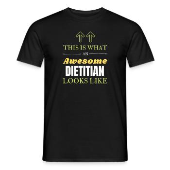 So sieht ein großartiger Ernährungsberater aus - Männer T-Shirt - Schwarz - Vorne - AI Model Male 178 light (178cm)