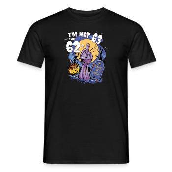 Zombie Motiv 63. Geburtstag - 62 + Finger für - Männer T-Shirt - Schwarz - Vorne - AI Model Male 178 light (178cm)