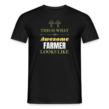 So sieht ein großartiger Landwirt aus - Männer T-Shirt - Schwarz - Vorne - AI Model Male 178 light (178cm)