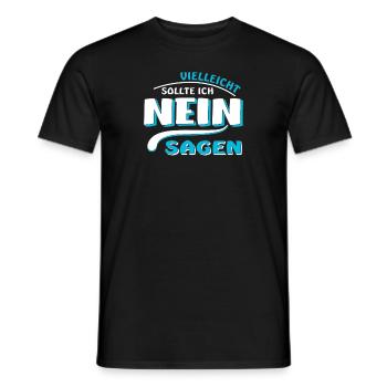 NEIN SAGEN - Männer T-Shirt - Schwarz - Vorne - AI Model Male 178 light (178cm)