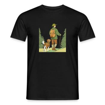 FORESTER, RANGER, HUNTER - Men's T-Shirt - black - Front - AI Model Male 178 light (178cm)