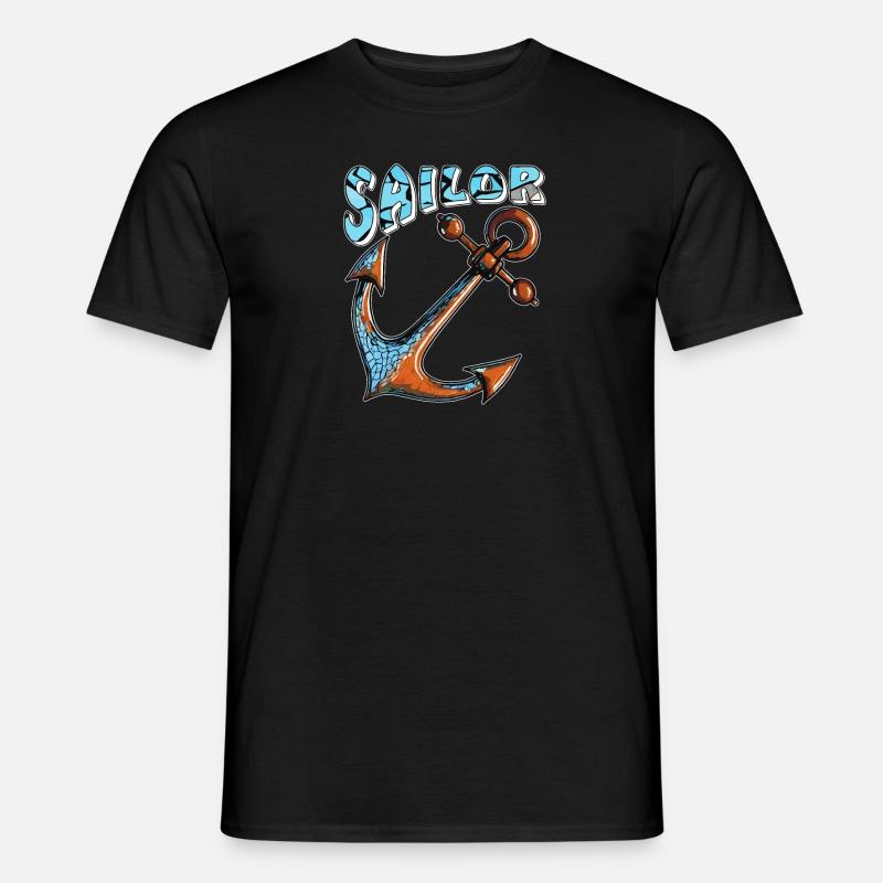 SCHIFFANKER SAILOR - Männer T-Shirt - Schwarz