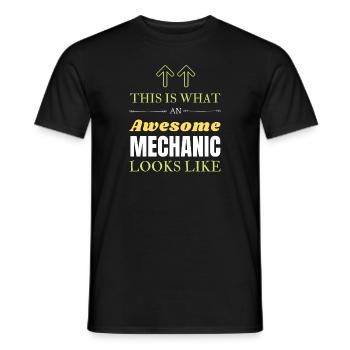 So sieht eine großartige Mechanik aus - Männer T-Shirt - Schwarz - Vorne - AI Model Male 178 light (178cm)