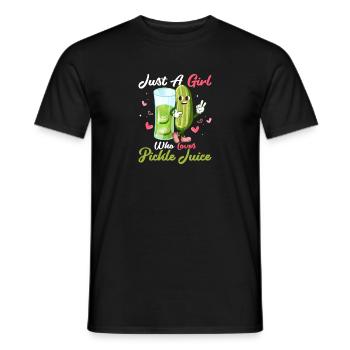 Just A Girl Who Loves Pickle Juice Fitness Vegan C - Männer T-Shirt - Schwarz - Vorne - AI Model Male 178 light (178cm)