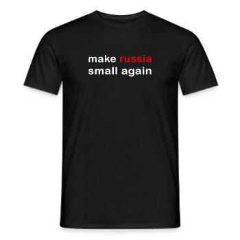 make russia small again - Männer T-Shirt - Schwarz - Vorne - AI Model Male 178 light (178cm)