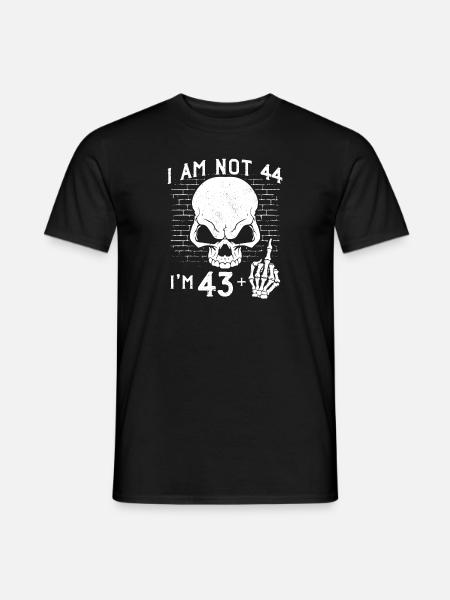 Jeg er 43 pluss langfinger - 44-årsdagen - Mænd T-shirt - sort