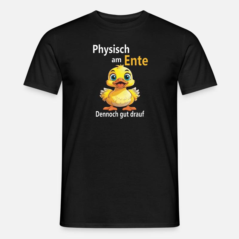 Physically on the duck - Men's T-Shirt - black