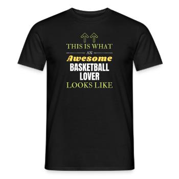 So sieht ein großartiger Basketball-Liebhaber aus - Männer T-Shirt - Schwarz - Vorne - AI Model Male 178 light (178cm)