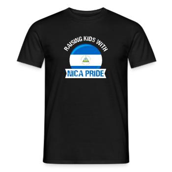 raising kids with nica pride Design - Männer T-Shirt - Schwarz - Vorne - AI Model Male 178 light (178cm)