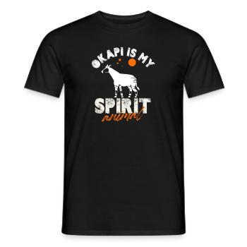 okapi is my spirit animal Design for an animal - Men's T-Shirt - black - Front - AI Model Male 178 light (178cm)