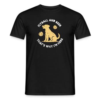 flyball and beer that why Im here Design - Männer T-Shirt - Schwarz - Vorne - AI Model Male 178 light (178cm)