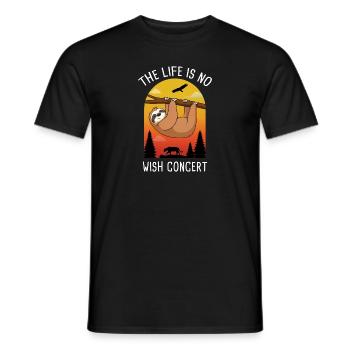 The Life is No Wish Concert German Proverbs - Men's T-Shirt - black - Front - AI Model Male 178 light (178cm)