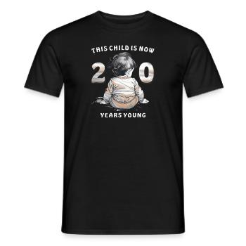 Child 20th Birthday - Men's T-Shirt - black - Front - AI Model Male 178 light (178cm)