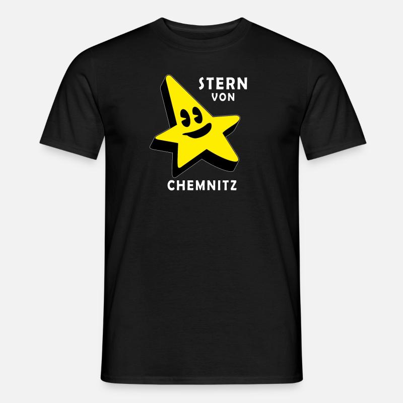 STERN VON CHEMNITZ - Männer T-Shirt - Schwarz