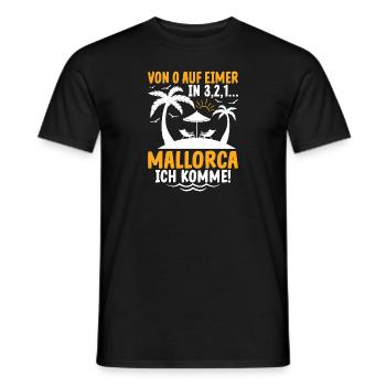Dein Urlaub: Von 0 auf Eimer – Mallorca ich komme! - Männer T-Shirt - Schwarz - Vorne - AI Model Male 178 light (178cm)