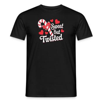 Canne de Noël douce mais tordue drôle Noël - T-shirt homme - noir - Devant - AI Model Male 178 light (178cm)