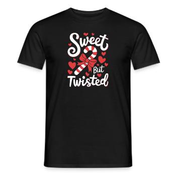 Canne de Noël douce mais tordue drôle Noël - T-shirt homme - noir - Devant - AI Model Male 178 light (178cm)