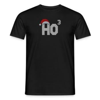 Ho Cubed Drôle Noël Professeur de mathématiques Ho Ho Ho - T-shirt homme - noir - Devant - AI Model Male 178 light (178cm)