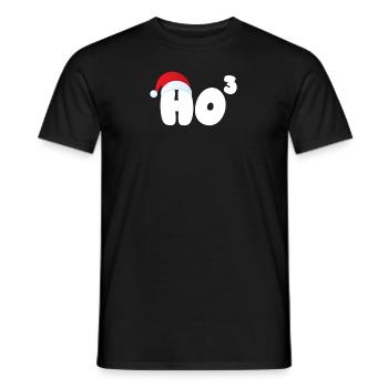 Ho Cubed Drôle Noël Professeur de mathématiques Ho Ho Ho - T-shirt homme - noir - Devant - AI Model Male 178 light (178cm)